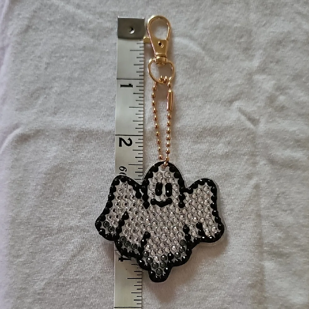 Rhinestone Ghost Keychain